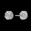 Love Knot, studs, silver