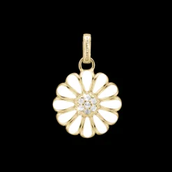 25 mm Marguerite Pendant, goldpl silver