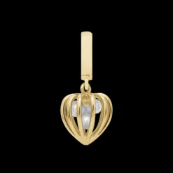 Pearl Heart Cage gold